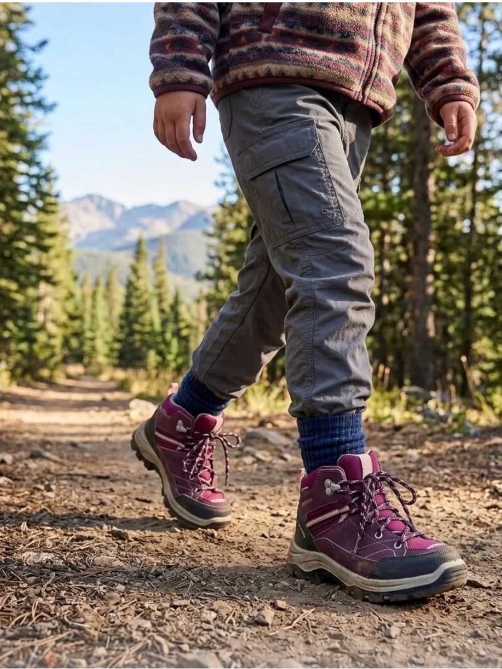 Quechua Kids Hiking Boots Burgundy Purple EU 29 / US 11C
